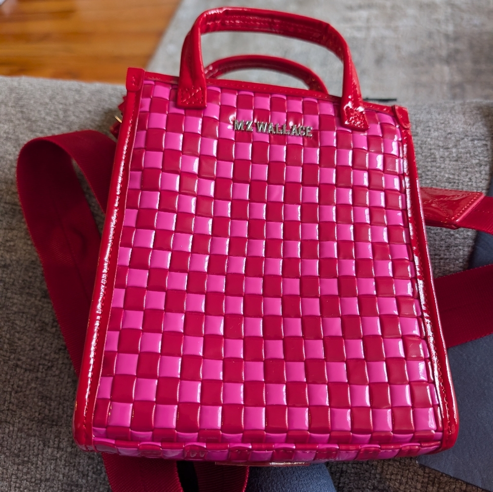 NWT Candy Lacquer Micro Woven Box Tote - Picture 3 of 9